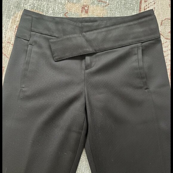 Helmut Lang Black Asymmetric Waist Trousers - Picture 1 of 3